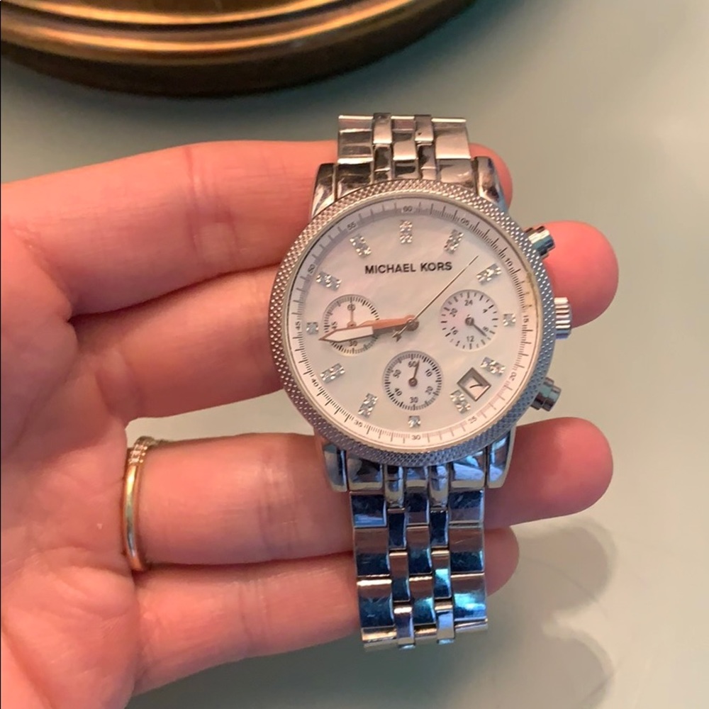 MK stainless steel watch